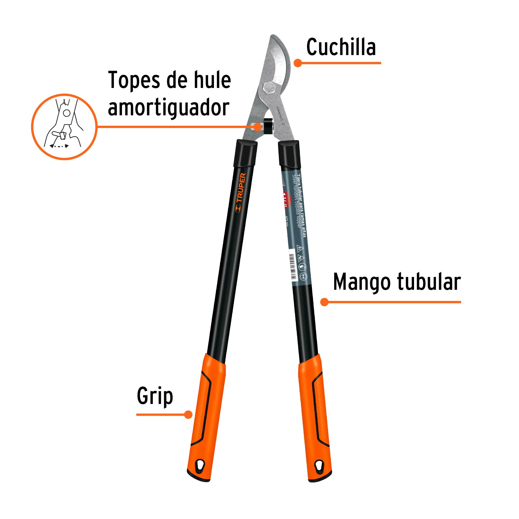 Tijera para ramas 21", mangos tubulares SUSTITUYE 18380