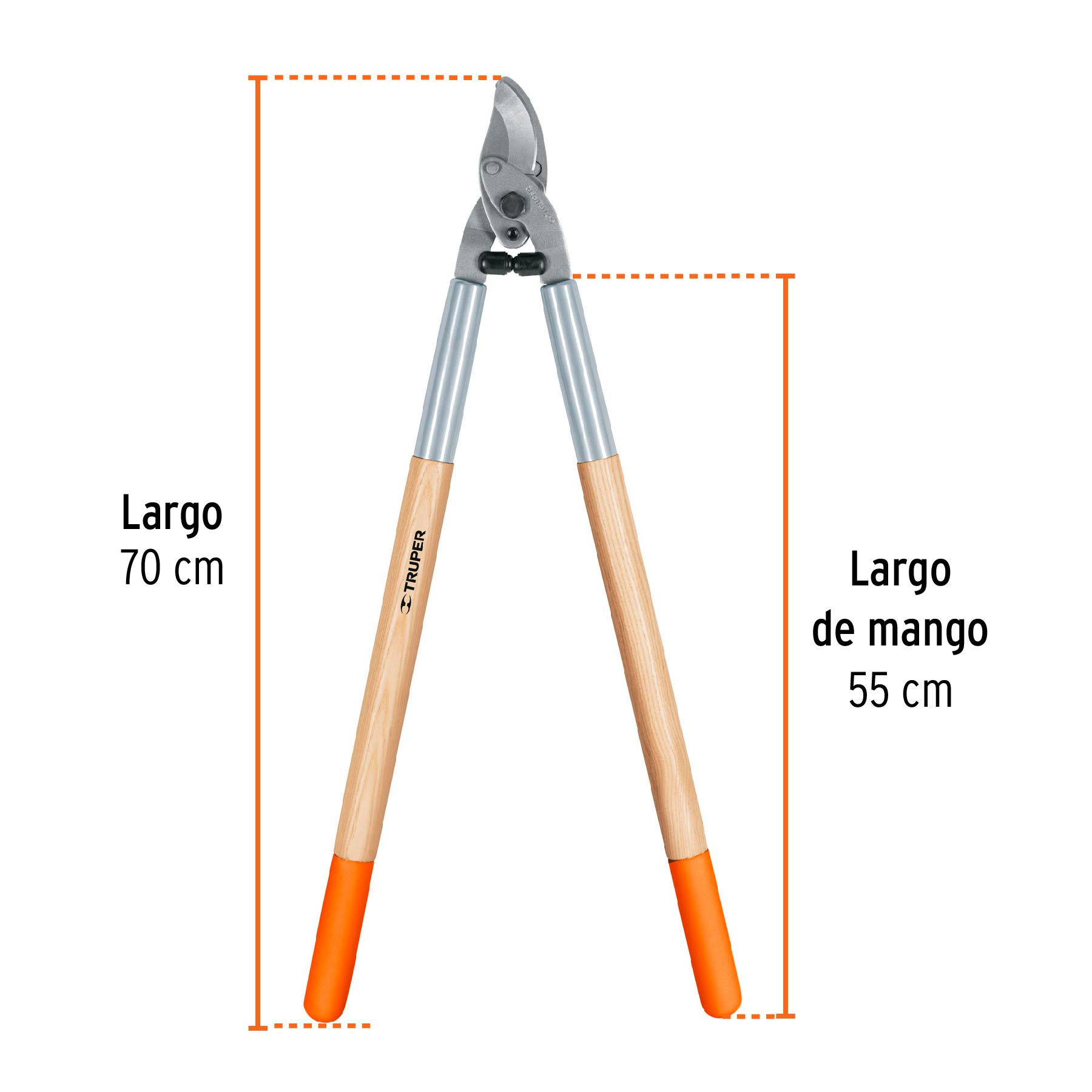 Tijera para ramas 21", mango de madera con grip