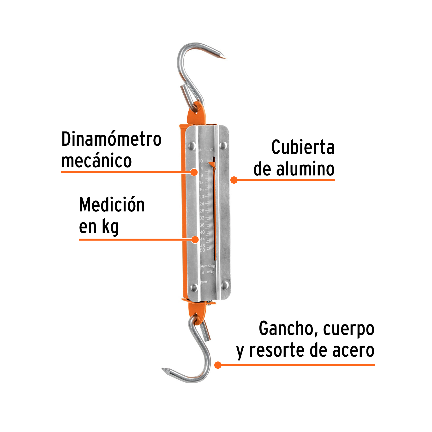 Báscula romana de resorte de 50 kg