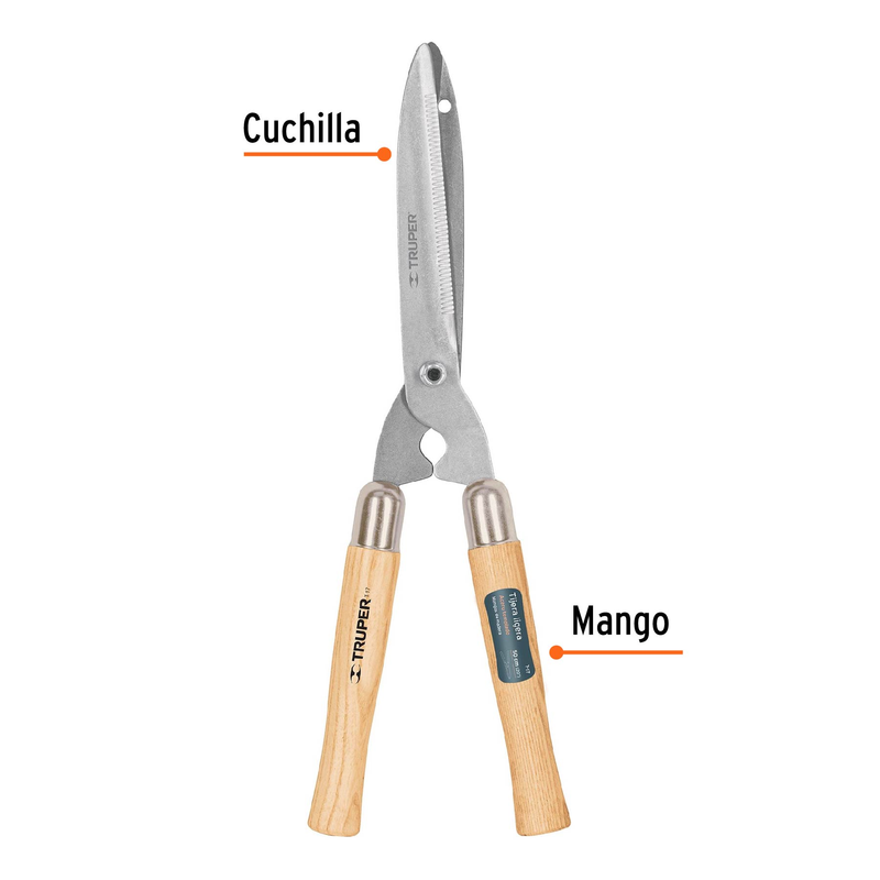 Tijera para poda, ligera, 50 cm, mango madera