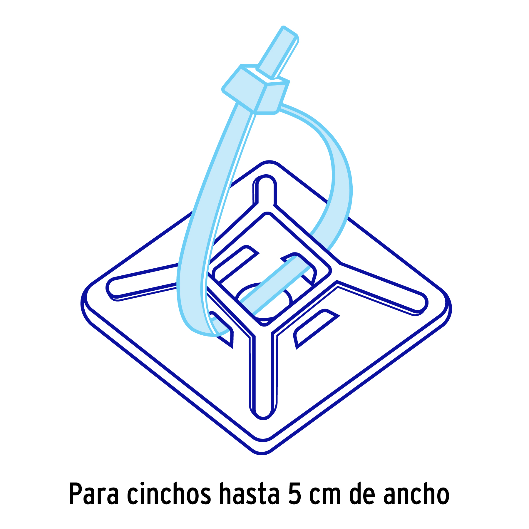 Base auto adherible para cinchos sujetacables 3 x 3 cm