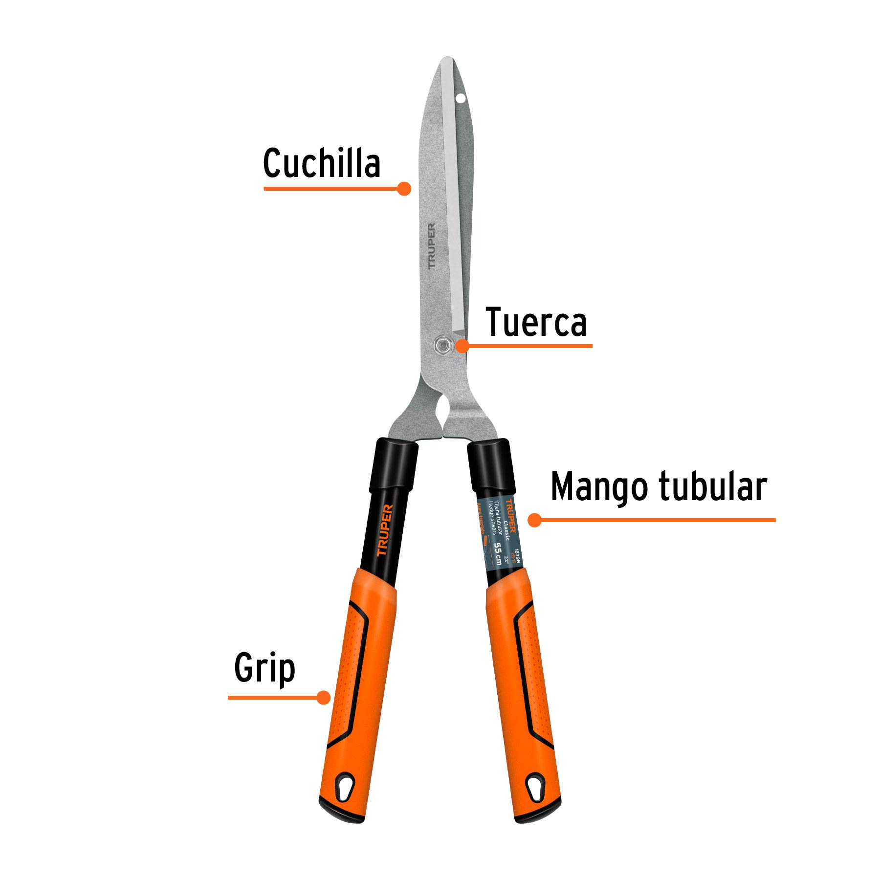 Tijera para poda, Classic, 55 cm, mango tubular
