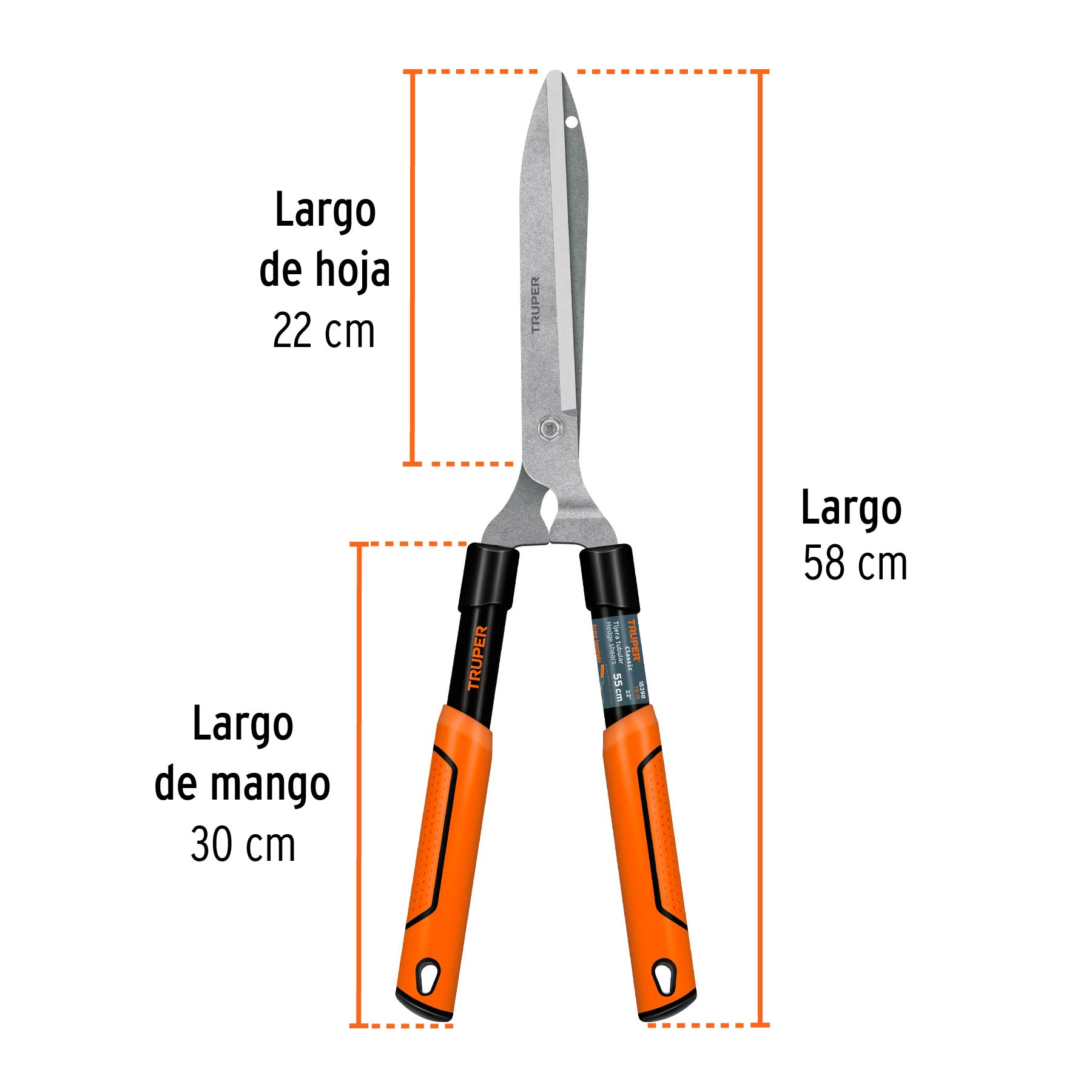 Tijera para poda, Classic, 55 cm, mango tubular