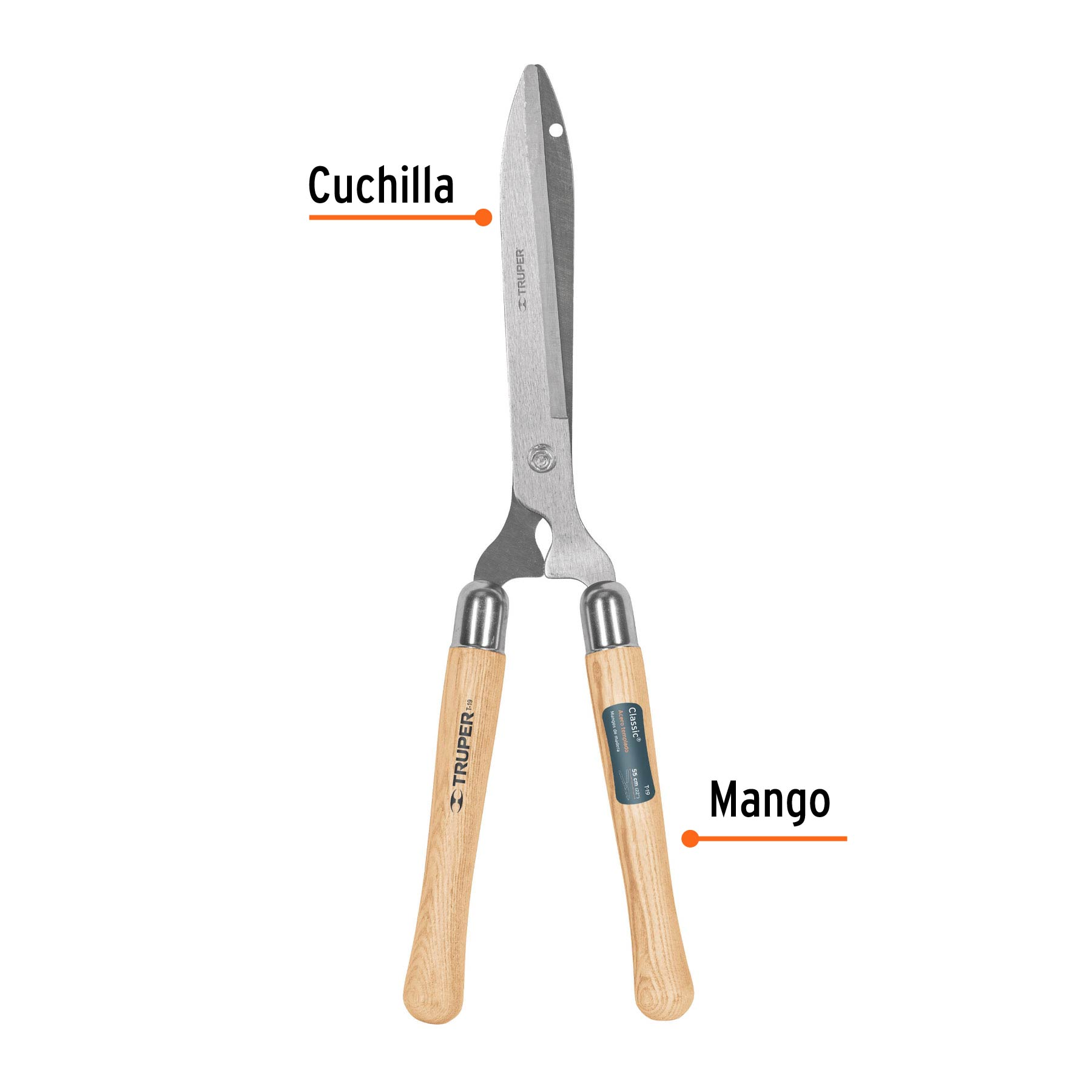 Tijera para poda, Classic, 55 cm, mango madera