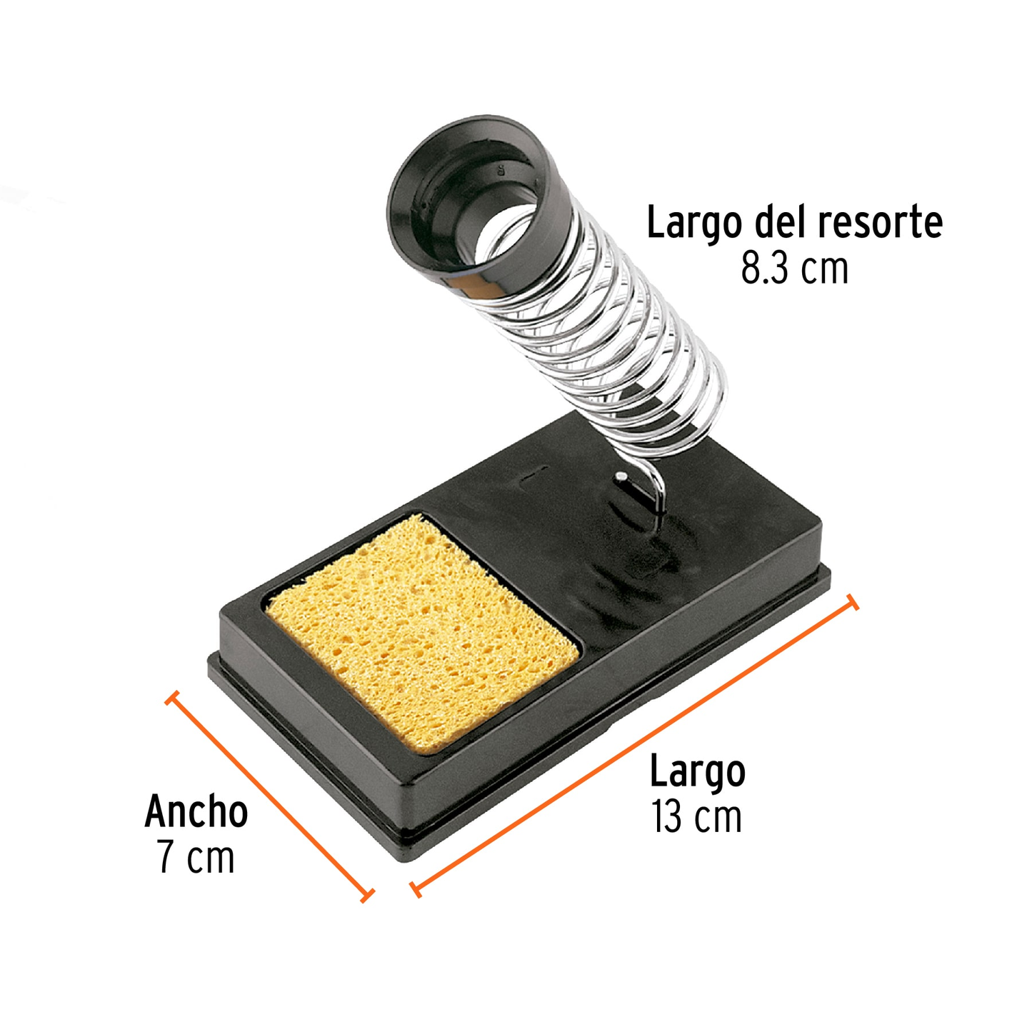 Base para cautín tipo lápiz con limpiador de esponja