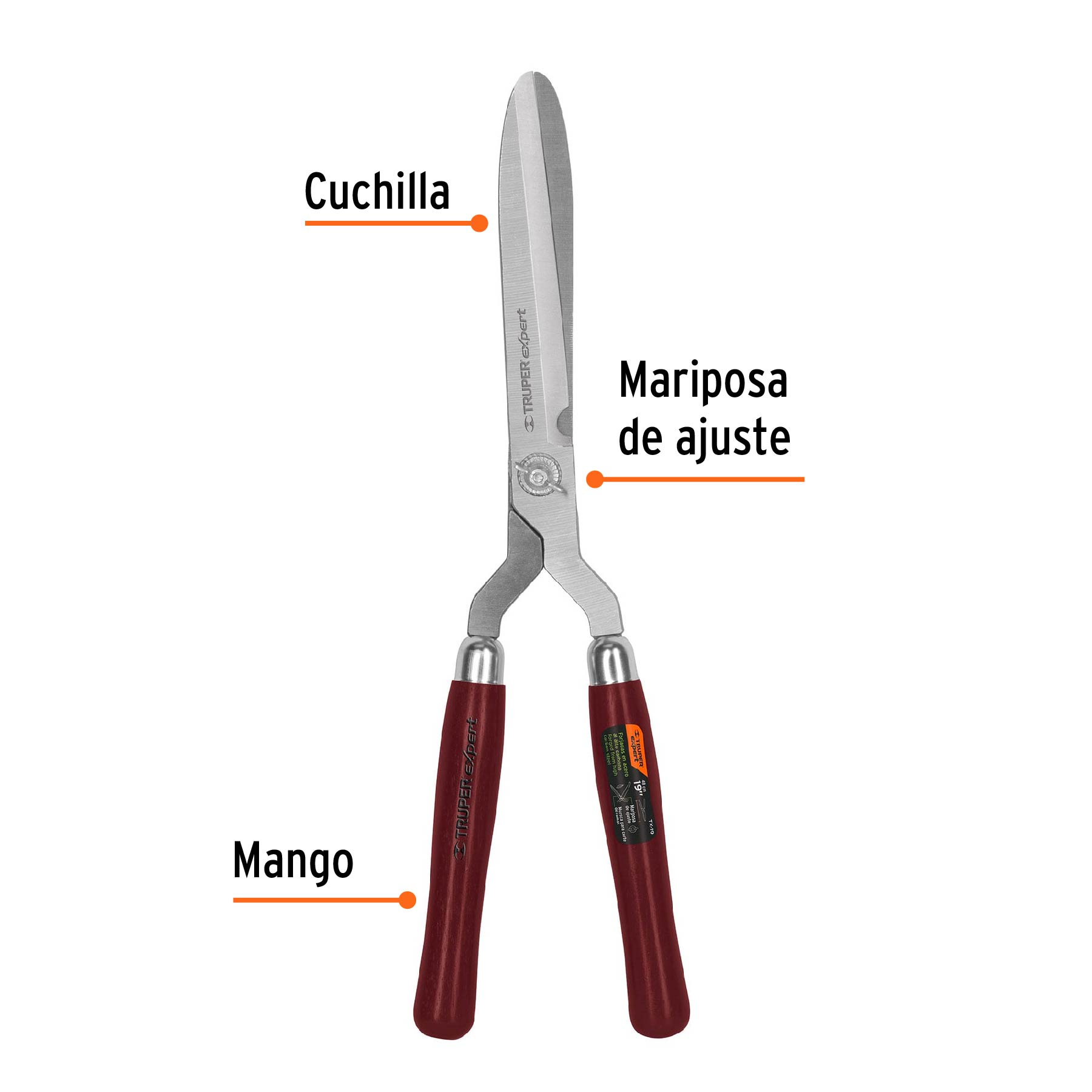Tijera para poda a dos manos 19", forjada tipo alemán