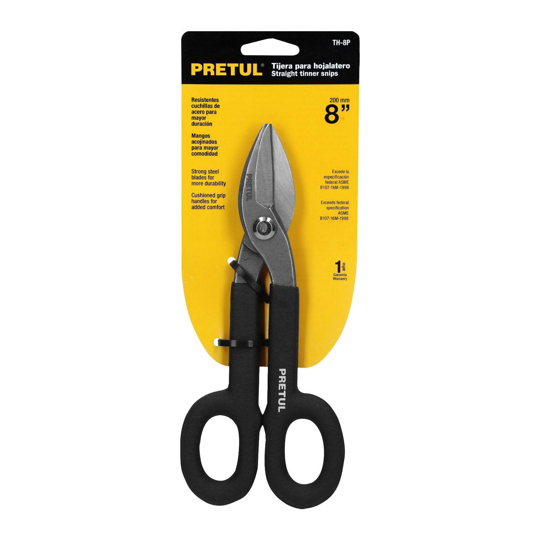 Tijera para hojaltero de 8", Pretul