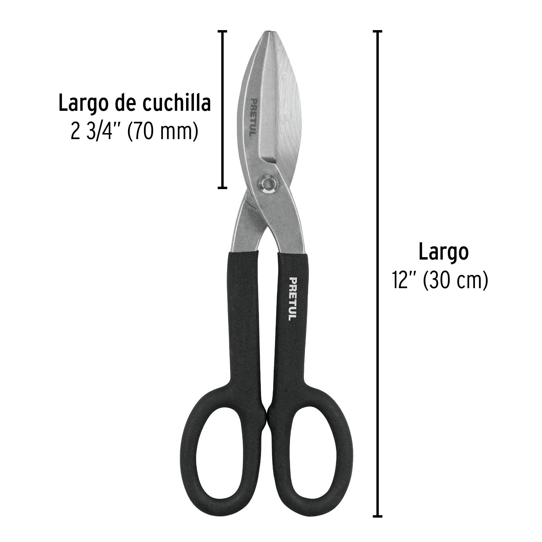 Tijera para hojalatero 12" Pretul