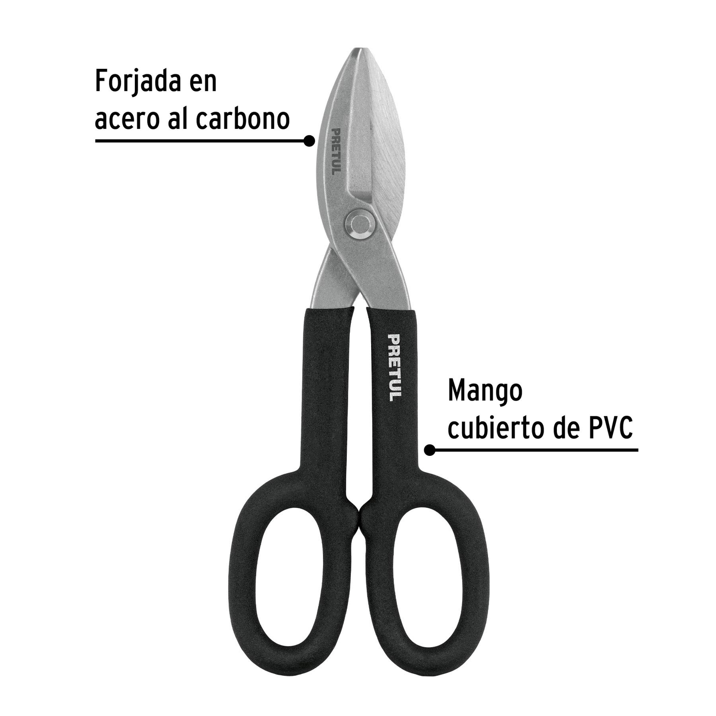 Tijera para hojalatero 10" Pretul