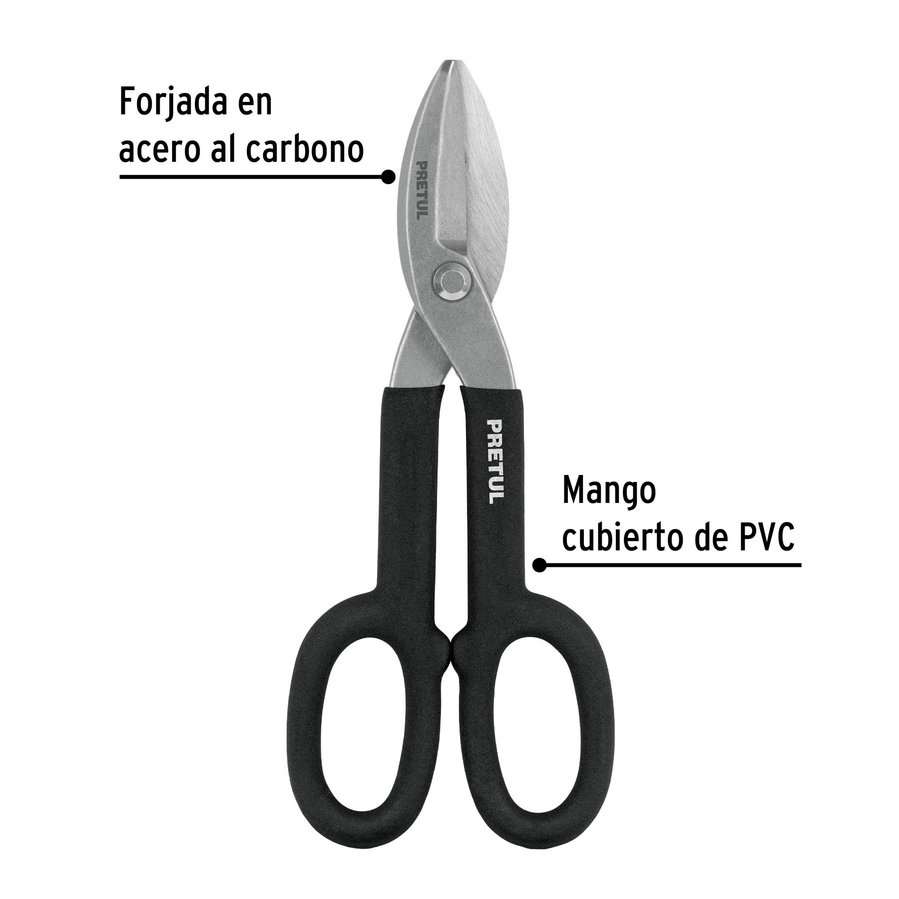 Tijera para hojalatero 10" Pretul