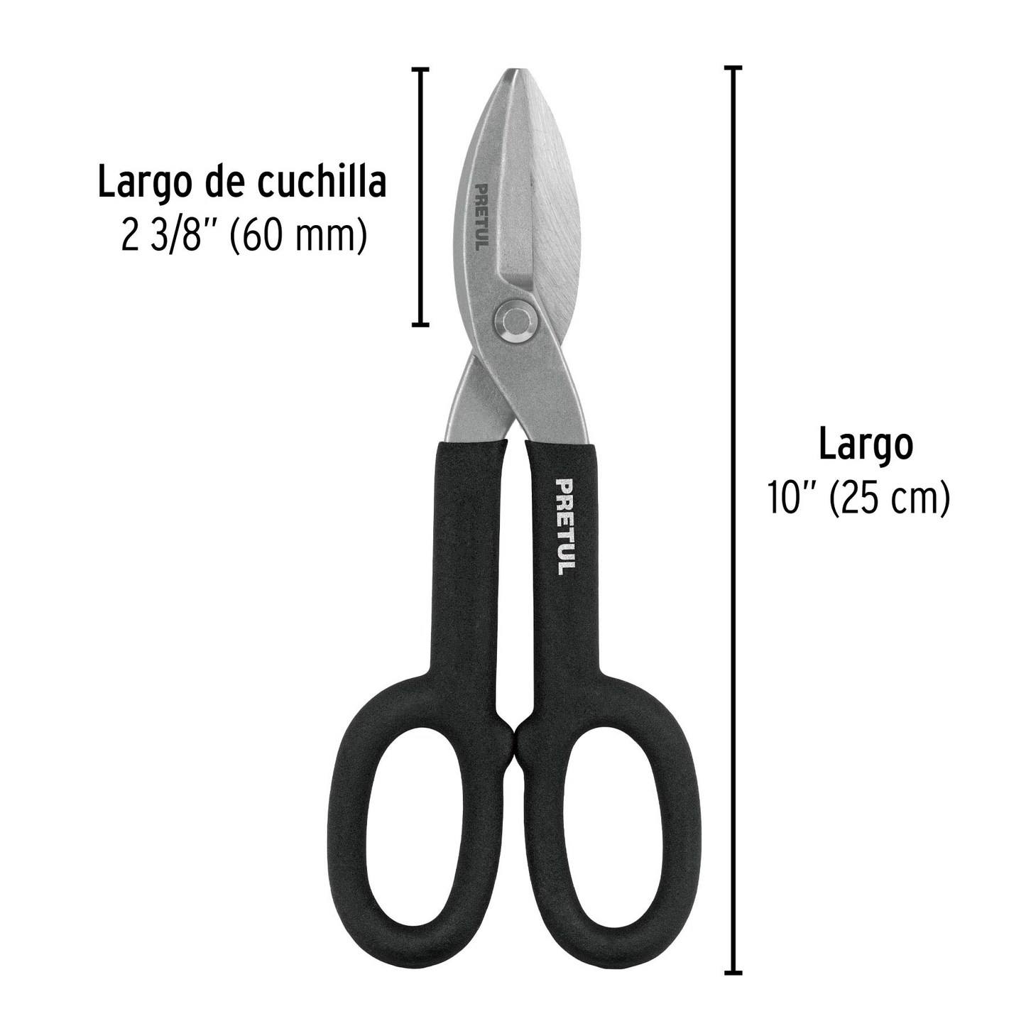 Tijera para hojalatero 10" Pretul