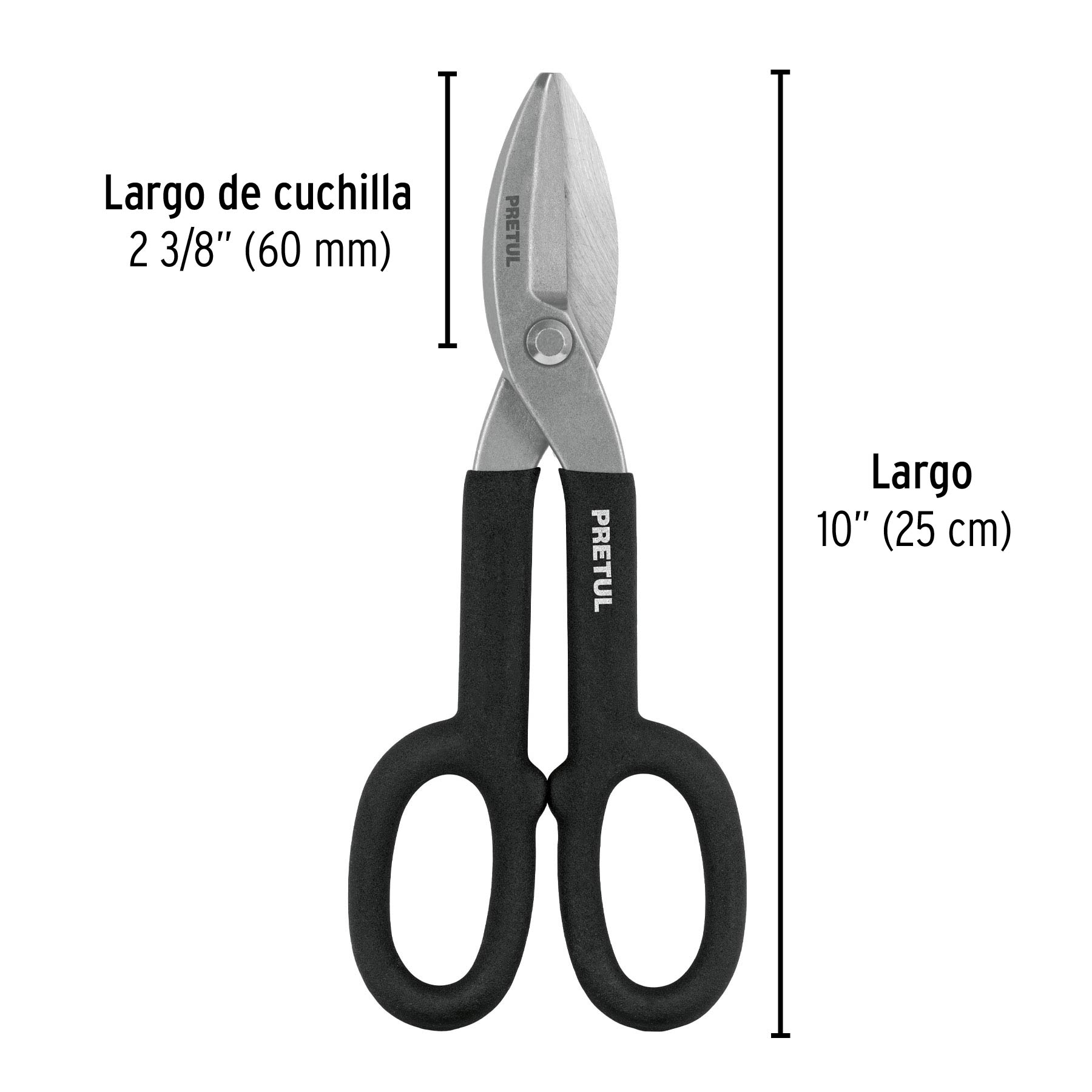 Tijera para hojalatero 10" Pretul