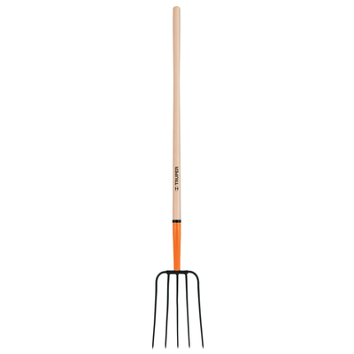 Bieldo para paja, 5 dientes, mango 48"