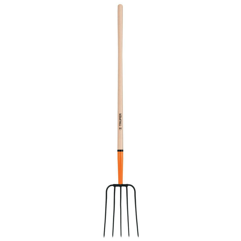 Bieldo para paja, 5 dientes, mango 48"