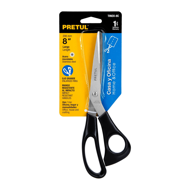 Tijera para casa y oficina 8", pretul