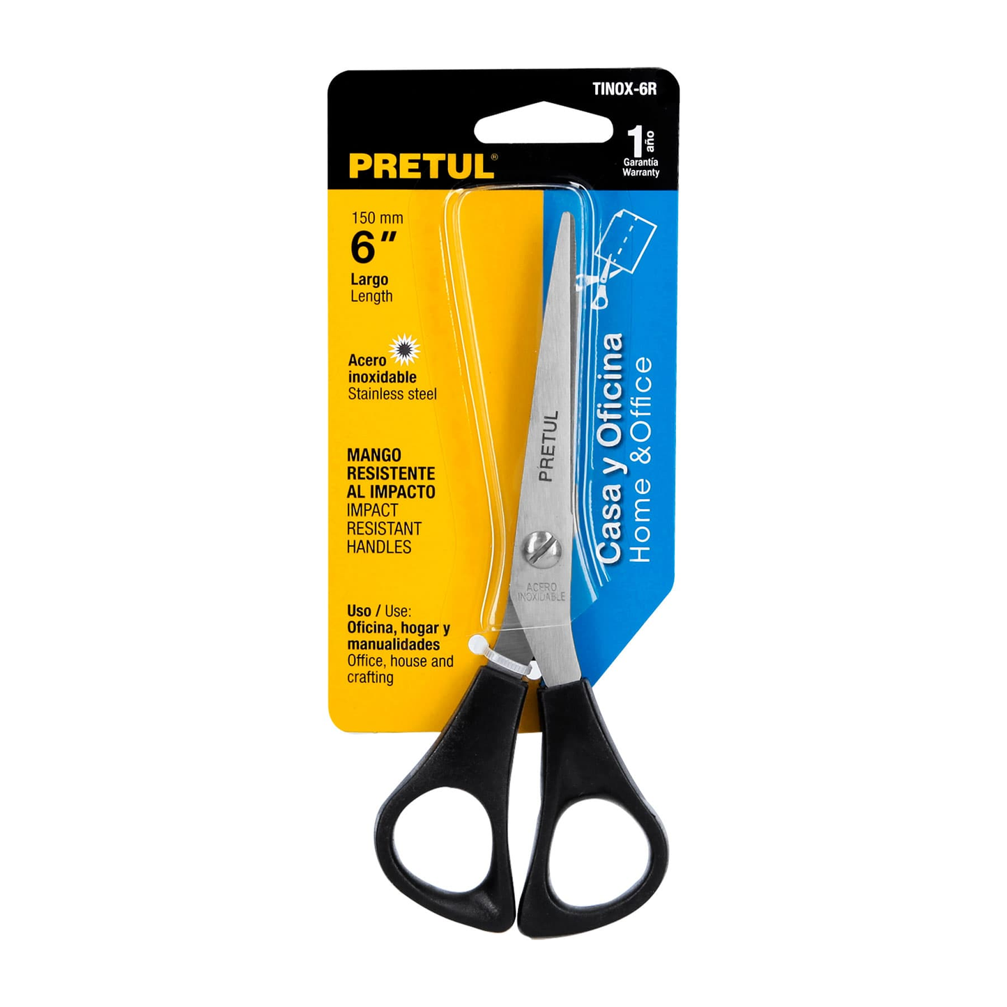 Tijera para casa y oficina 6", pretul