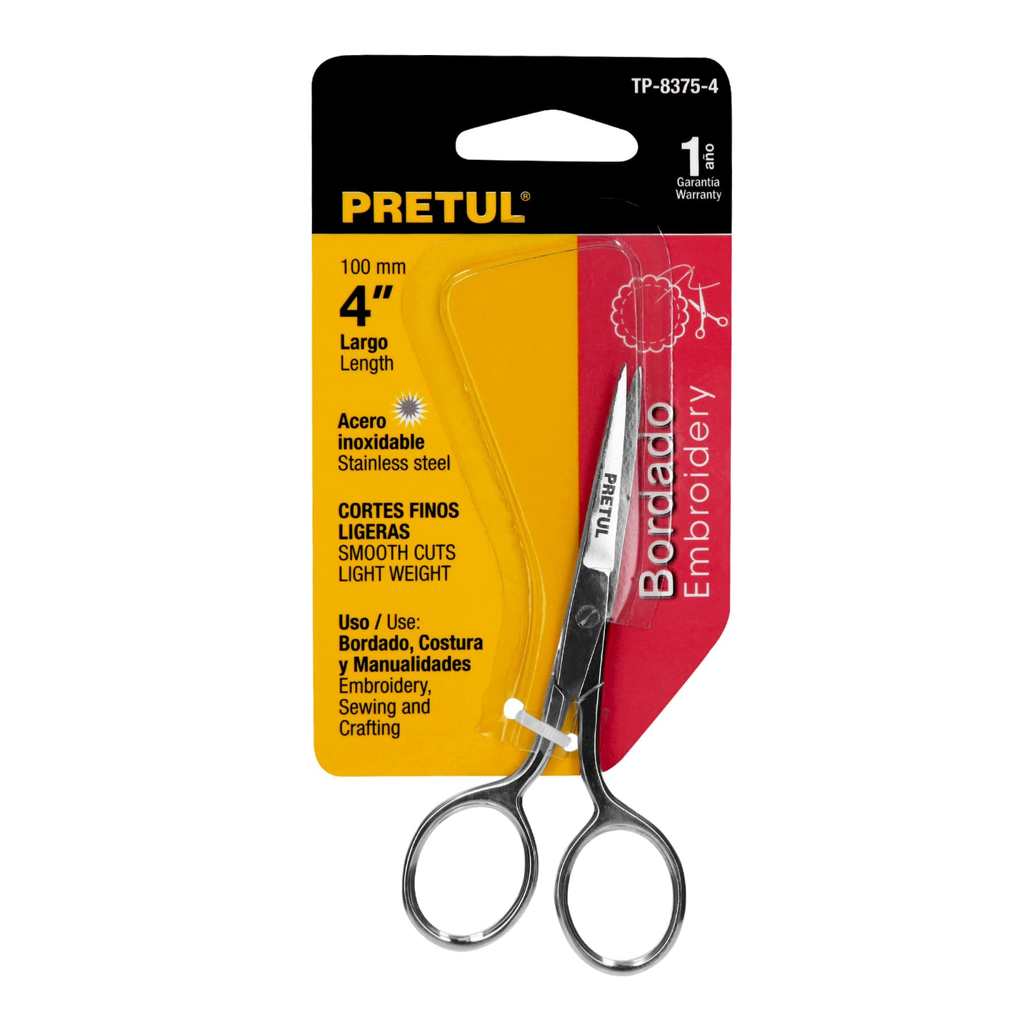 Tijera para bordar 4", pretul
