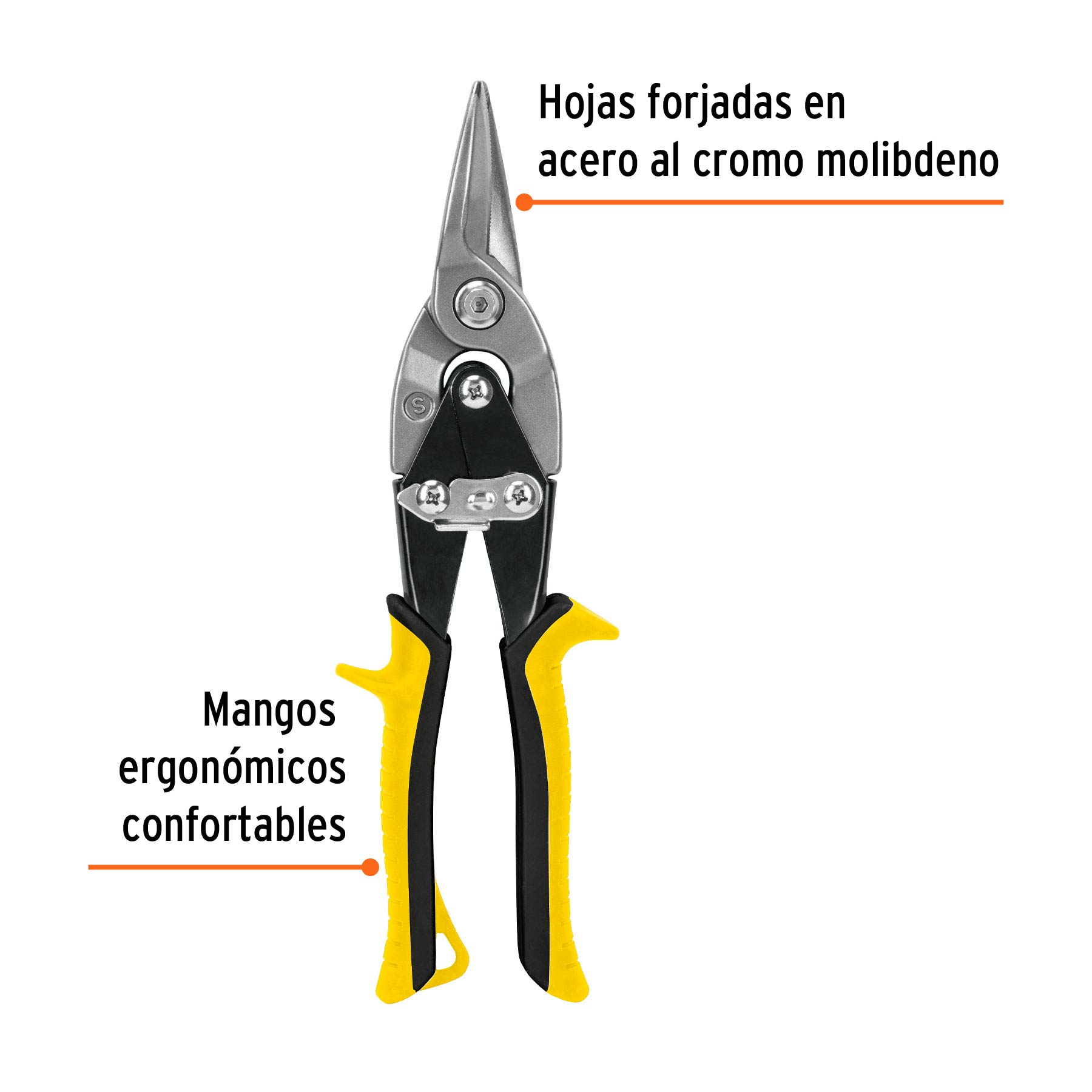 Tijera de aviación recta