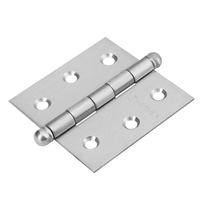 Bisagra cuadrada 2-1/2", acero inoxidable, redonda