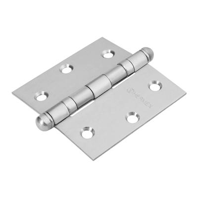 Bisagra cuadrada 3", acero inoxidable, redonda