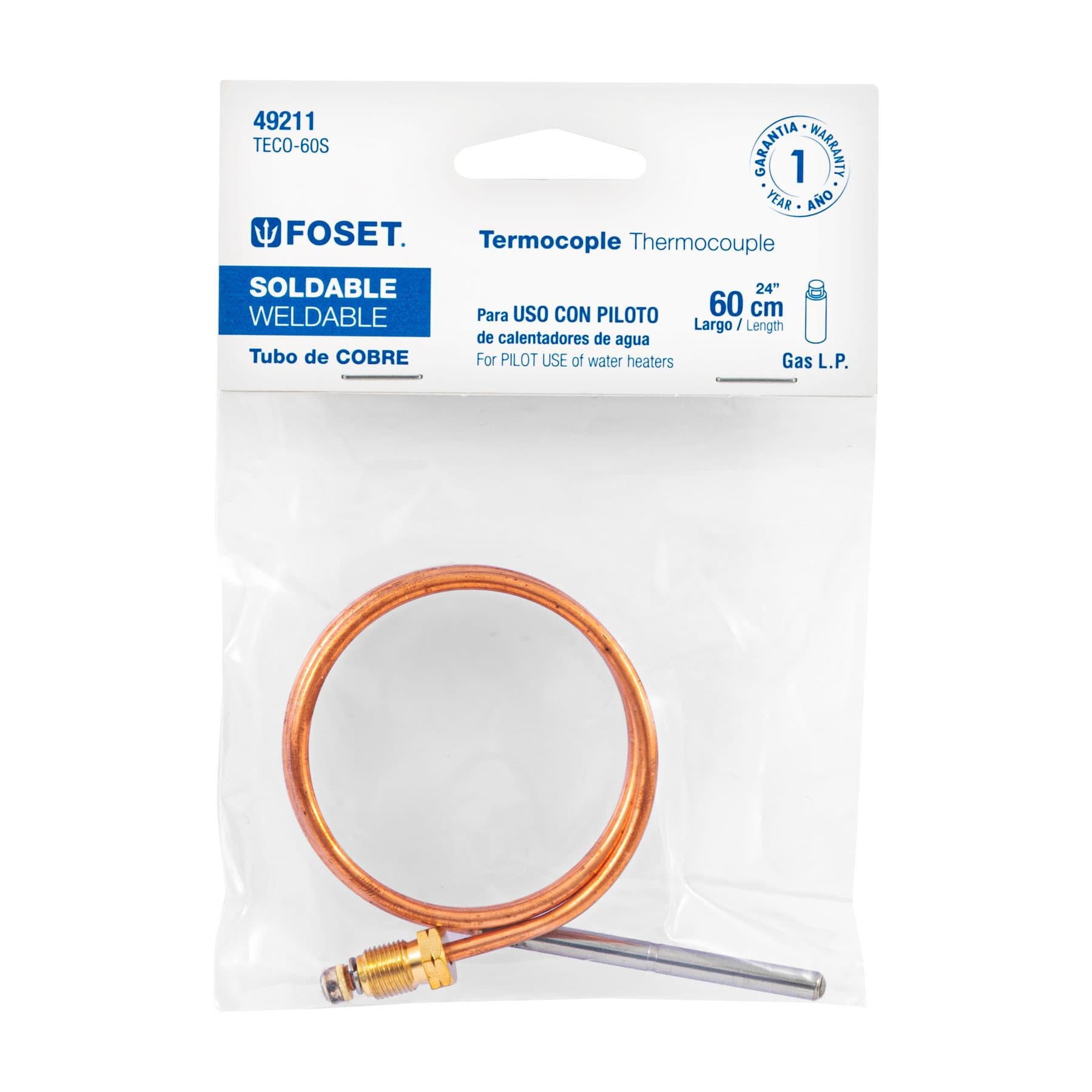 Termocople 60 cms, soldable
