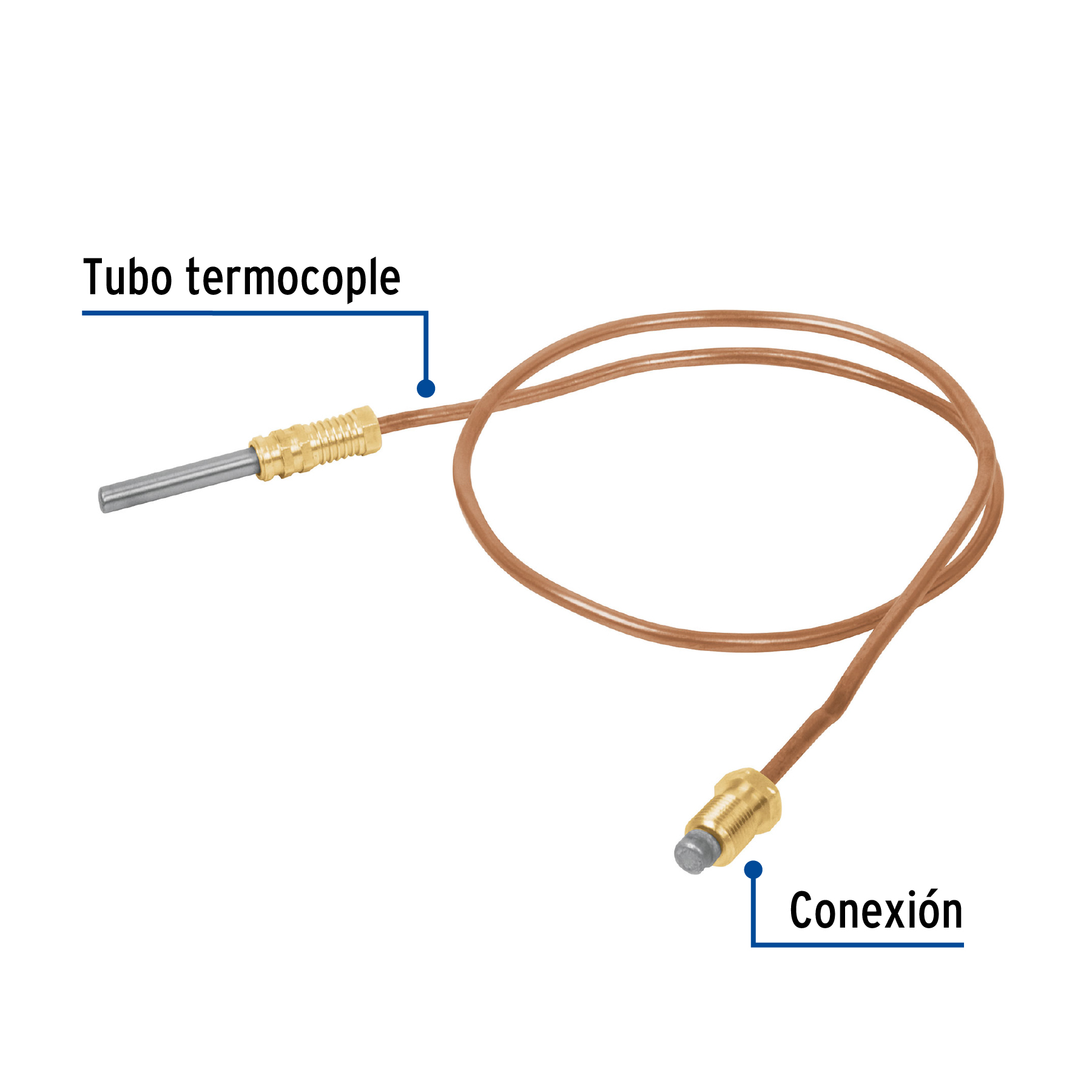 Termocople 60 cms, roscable