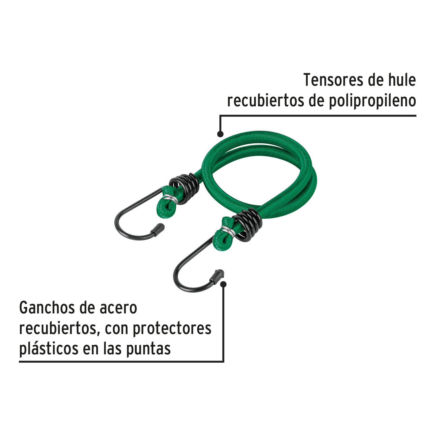 Tensores elásticos, set con 8 piezas, Pretul