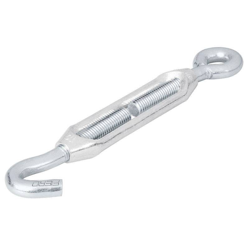 Tensor zinc, 3/8", gancho-argolla