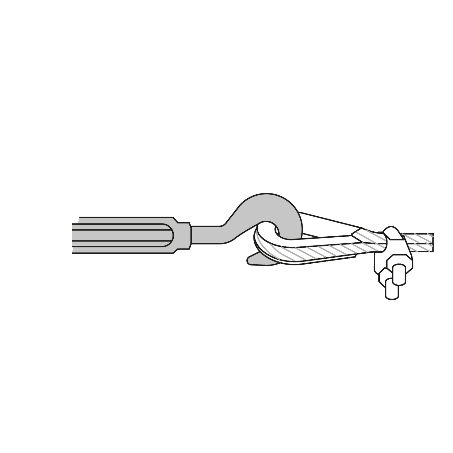 Tensor forjado,7/8",gancho-argolla