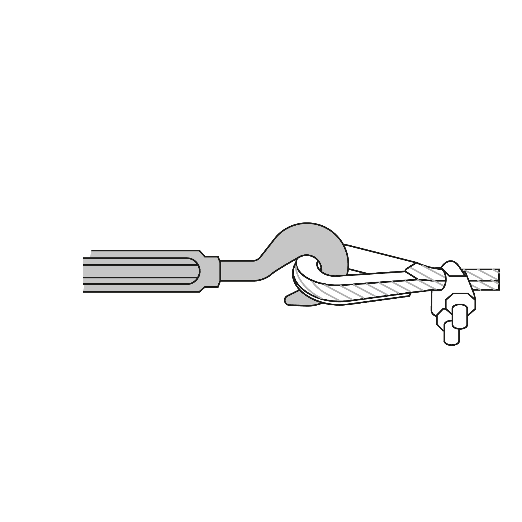 Tensor forjado,7/8",gancho-argolla