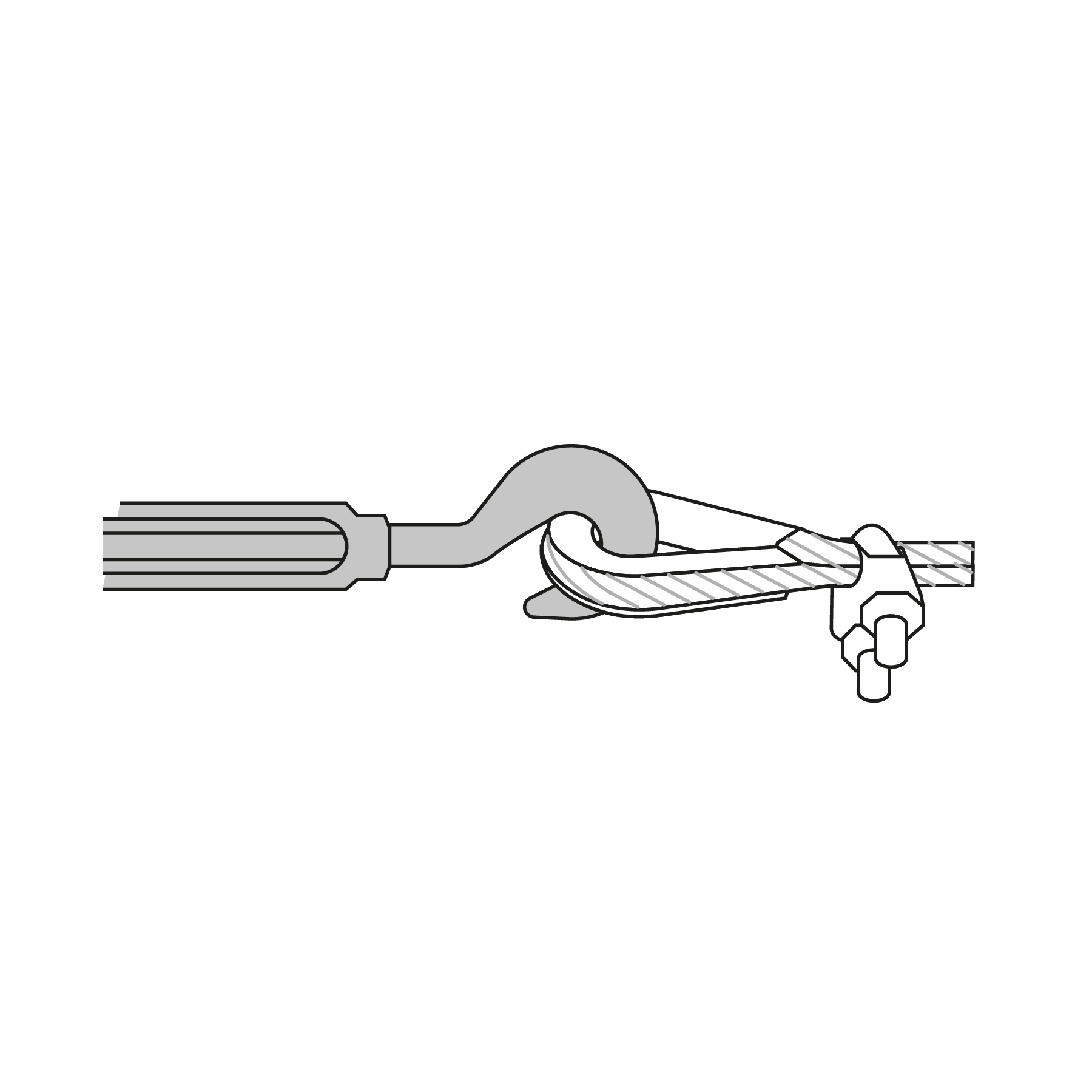 Tensor forjado,5/8",gancho-argolla