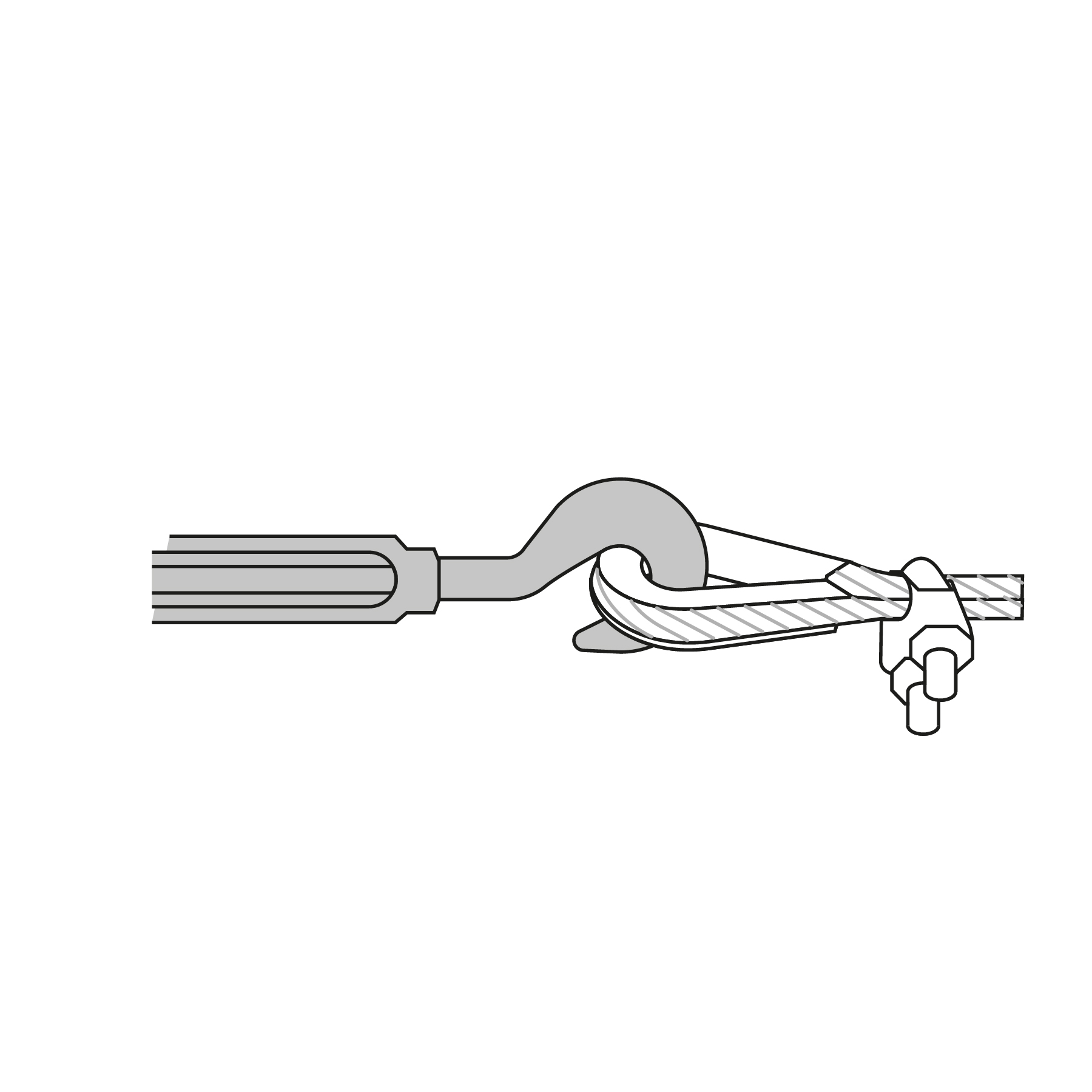 Tensor forjado,1",gancho-argolla