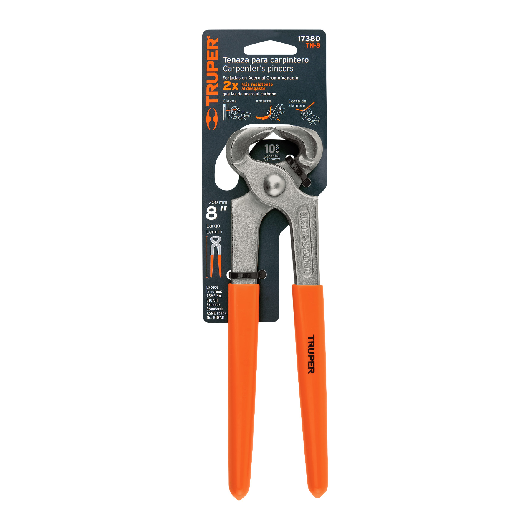 Tenaza para carpintero 8"