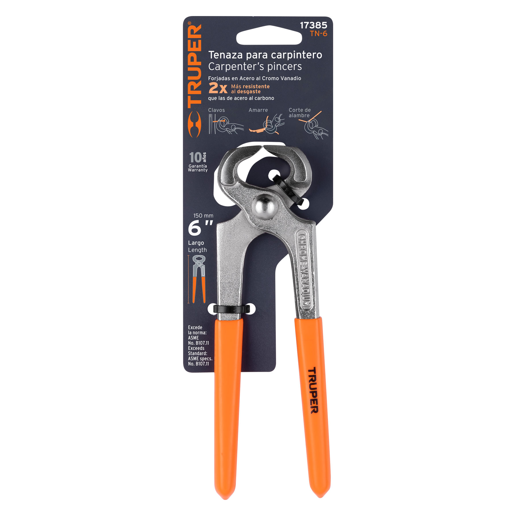 Tenaza para carpintero 6"