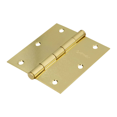 Bisagra cuadrada 3-1/2",acero latonado, cabeza plana, BASIC