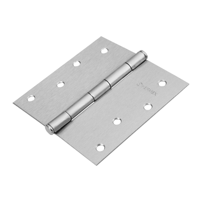 Bisagra cuadrada 4", acero satinado, cabeza plana, BASIC