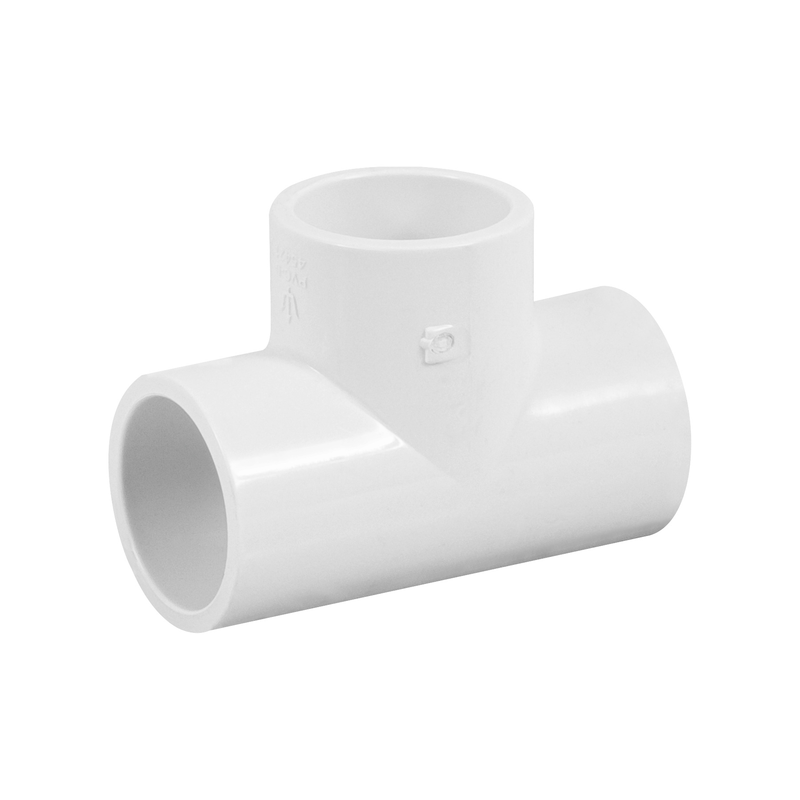 Tee sencilla de PVC, 3/4"