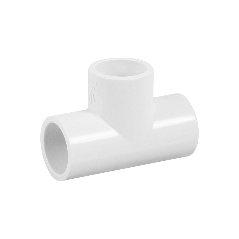 Tee sencilla de PVC, 1/2"