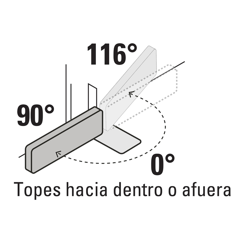 Bisagra de piso, de latón