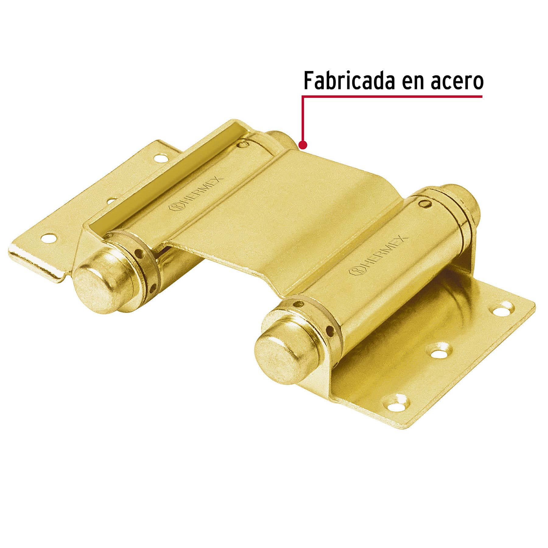 Bisagra doble acción 3", latón