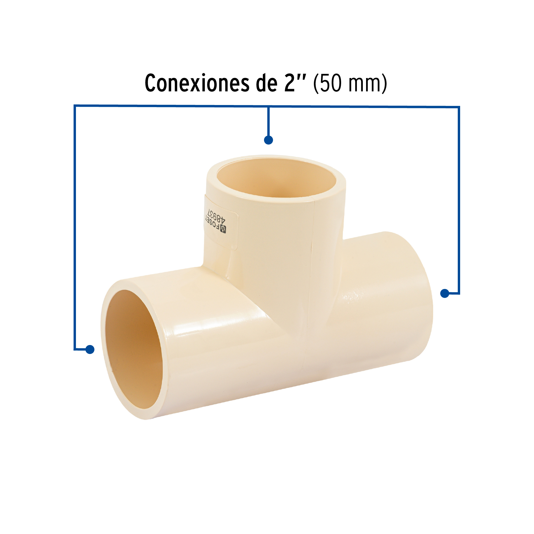 Tee sencilla CPVC 2"