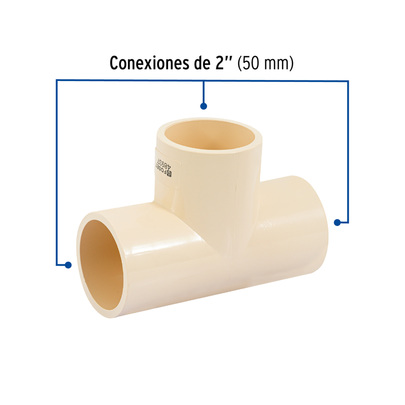 Tee sencilla de CPVC de 2", FOSET
