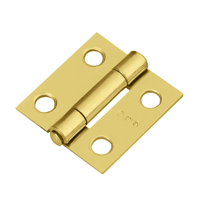 Bisagra rectangular 1", acero latonado