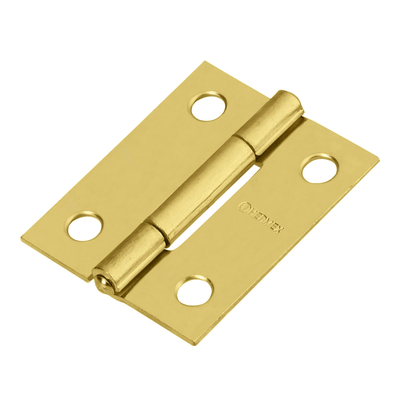 Bisagra rectangular 1-1/2", acero latonado