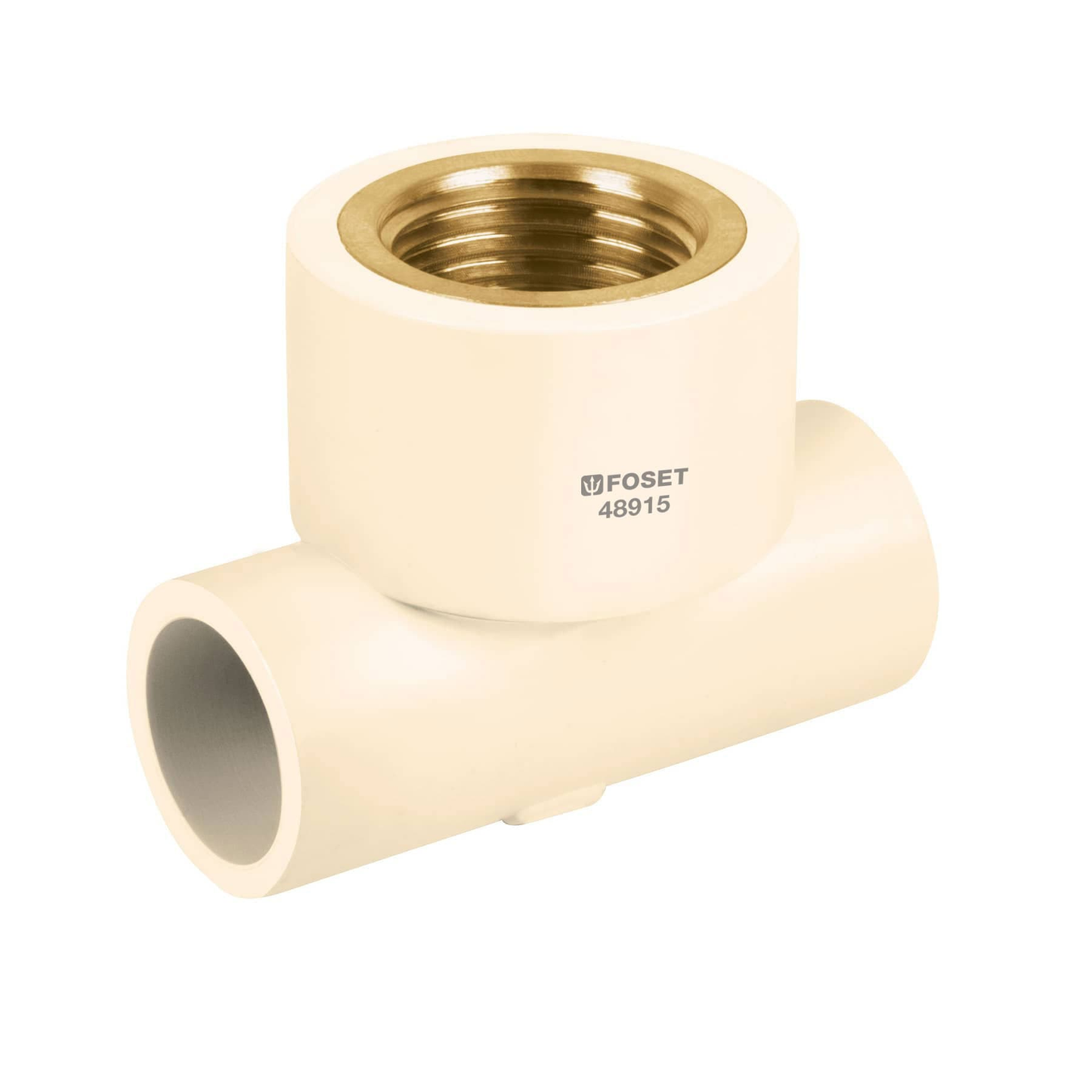 Tee reducida CPVC latón rosca interior 3/4x3/4x1/2"