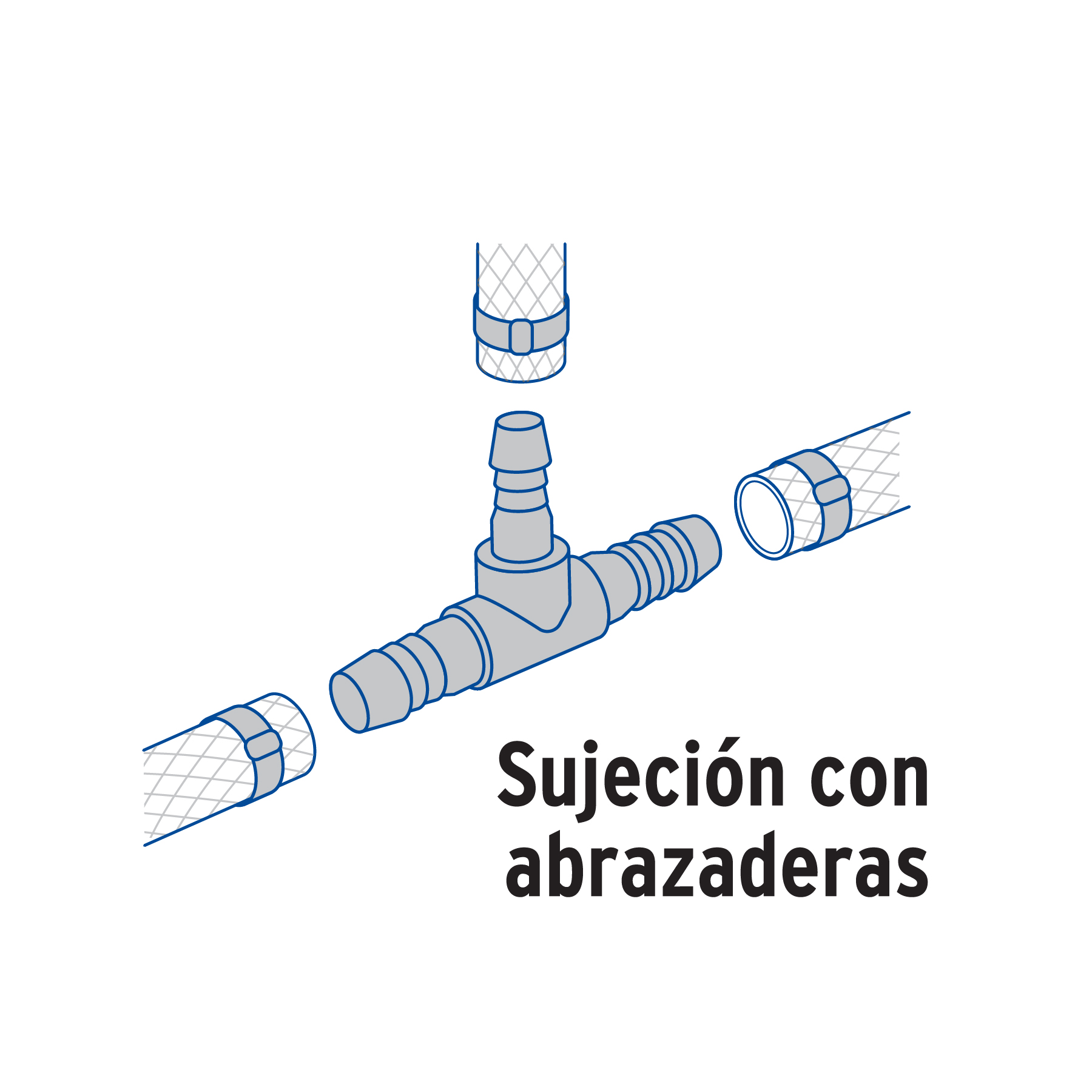 Tee inserción de polipropileno, 3/4"