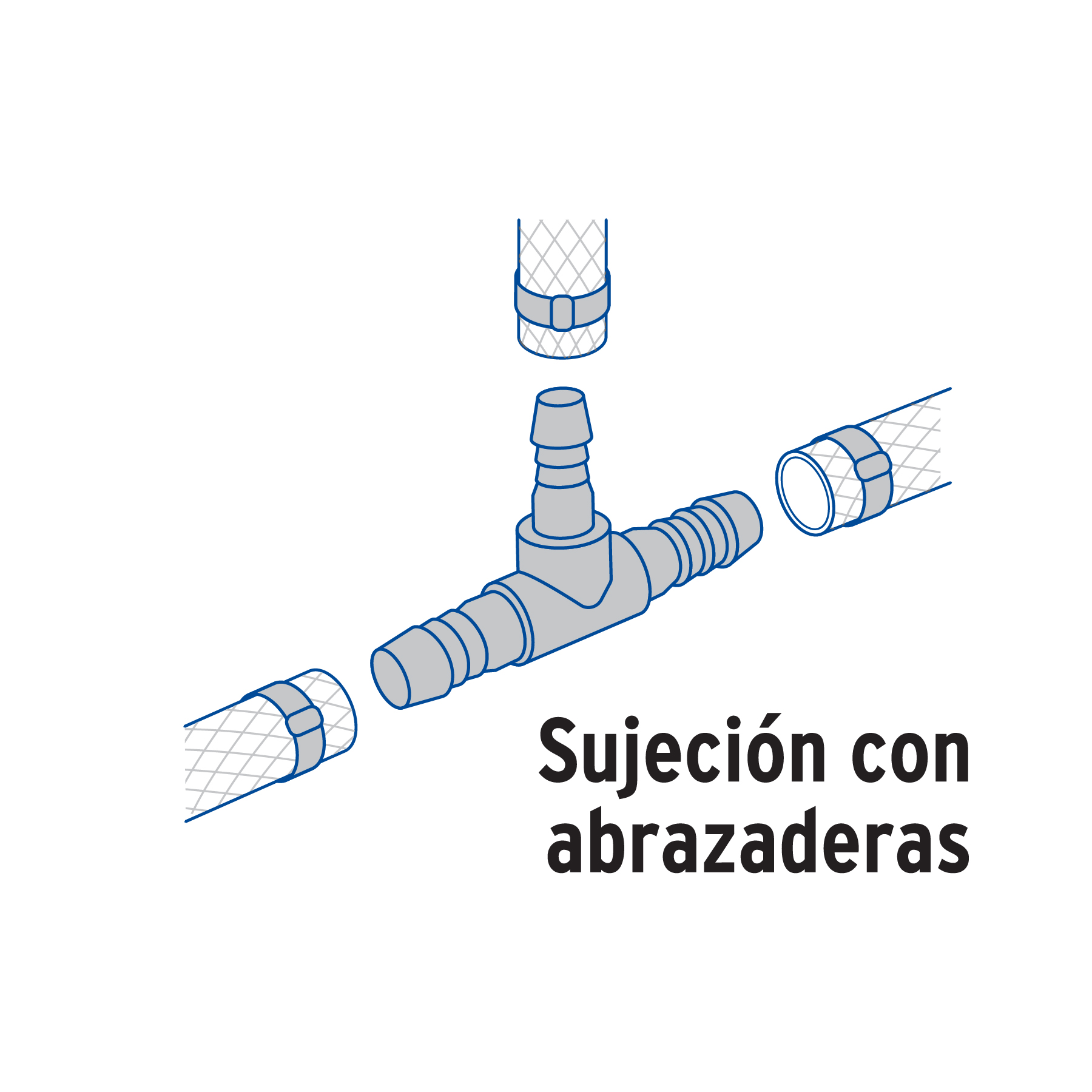 Tee inserción de polipropileno, 1/2"