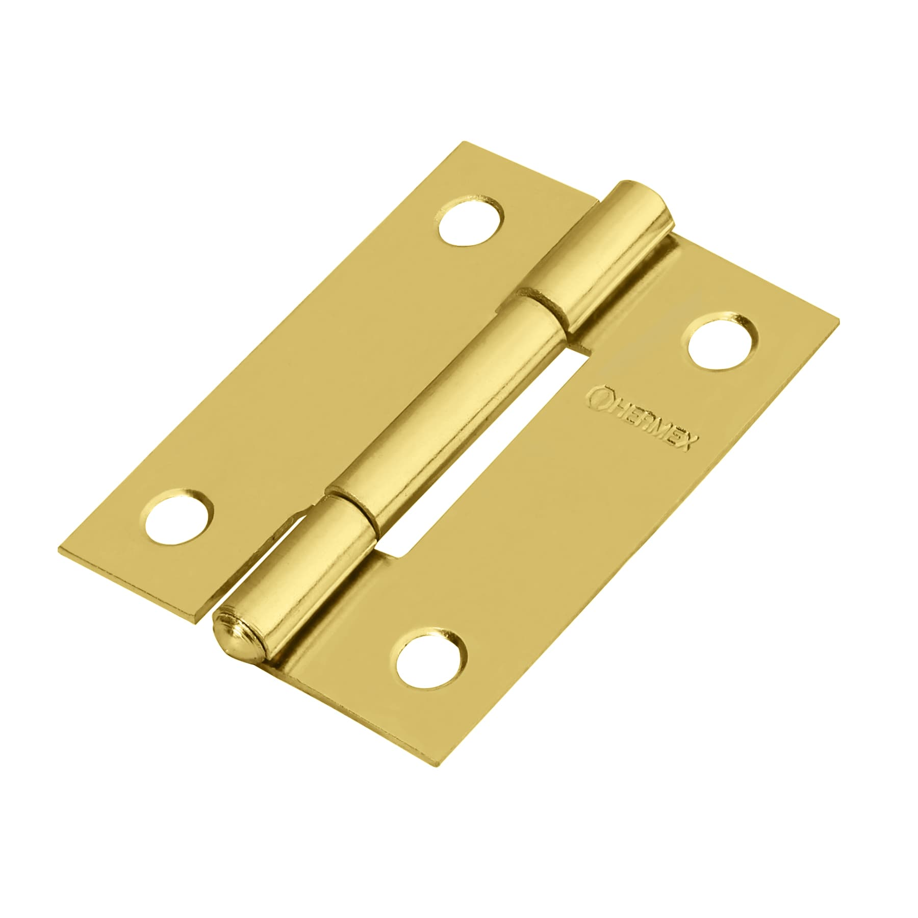 Bisagra rectangular 2", latón, blister con 2 pzas