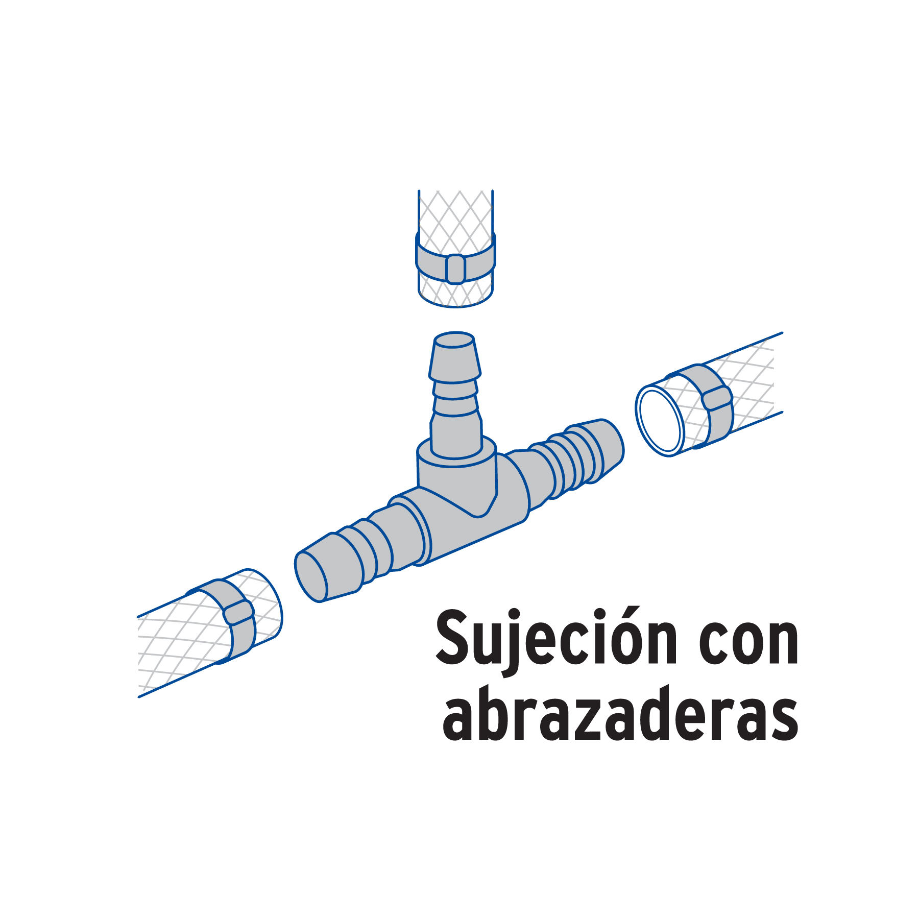 Tee inserción de polipropileno, 1"