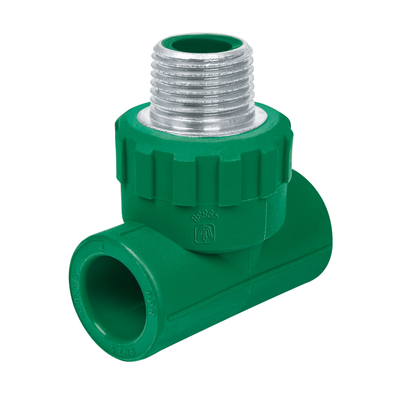 Tee macho de PPR 1/2" con inserto metálico, FOSET